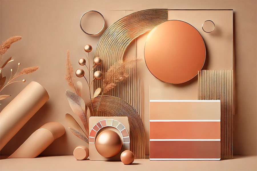 Bild der Farbe des Jahres 2024, Pantone 'Peach Fuzz'