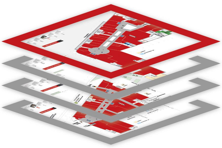 Interaktive Etagenpläne des Blechen Carré Einkaufszentrums in Cottbus
