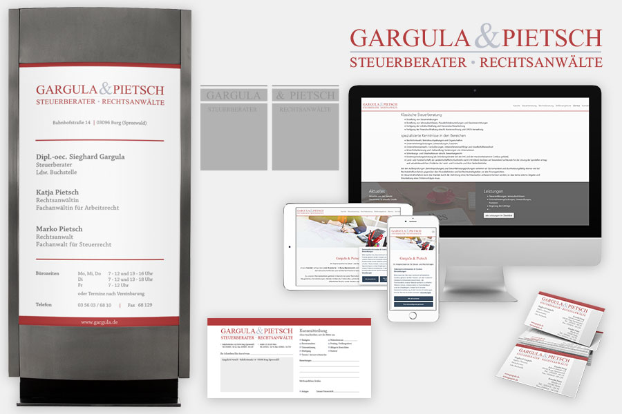 Arbeiten für die Kanzlei Gargula & Pietsch